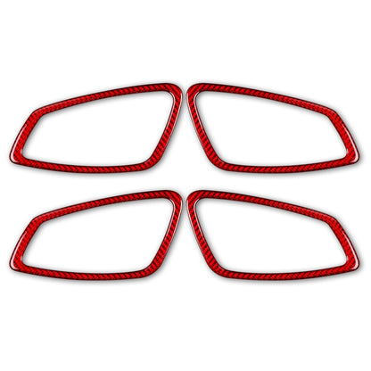 4 PCS Set for BMW 3 Series E90 Carbon Fiber Car Door Handle Decorative Sticker,Left and Right Drive(Red) - Car Interior Mouldings by buy2fix | Online Shopping UK | buy2fix