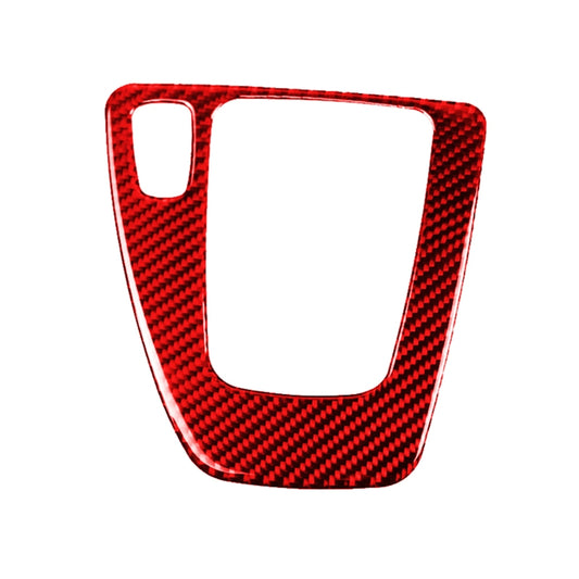 For BMW 3 Series E90 Carbon Fiber Car Gear Position Panel Decorative Sticker, Left Drive (Red) - Car Interior Mouldings by buy2fix | Online Shopping UK | buy2fix