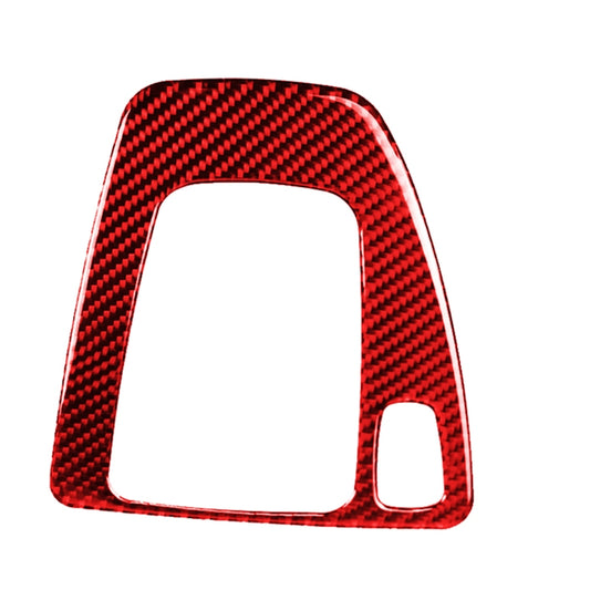 For BMW 3 Series E90 Carbon Fiber Car Gear Position Panel Decorative Sticker, Left Drive (Red) - Car Interior Mouldings by buy2fix | Online Shopping UK | buy2fix