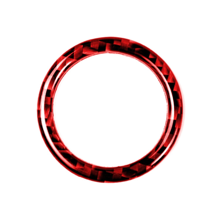 For BMW 3 Series E90 Carbon Fiber Car One-button Start Decorative Sticker, Left and Right Drive(Red) - Car Interior Mouldings by buy2fix | Online Shopping UK | buy2fix