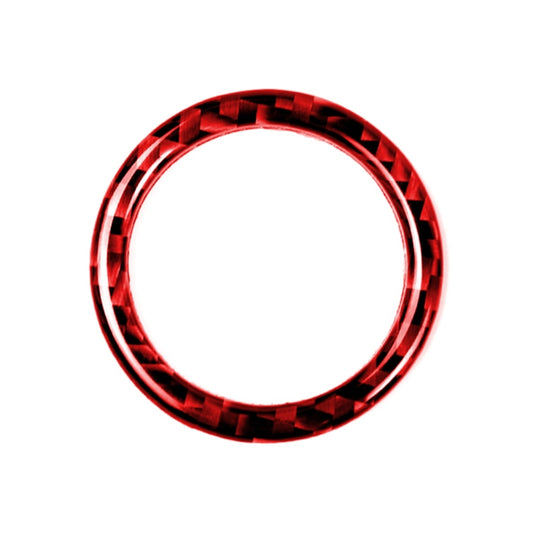 For BMW 3 Series E90 Carbon Fiber Car One-button Start Decorative Sticker, Left and Right Drive(Red) - Car Interior Mouldings by buy2fix | Online Shopping UK | buy2fix
