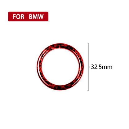 For BMW 3 Series E90 Carbon Fiber Car One-button Start Decorative Sticker, Left and Right Drive(Red) - Car Interior Mouldings by buy2fix | Online Shopping UK | buy2fix