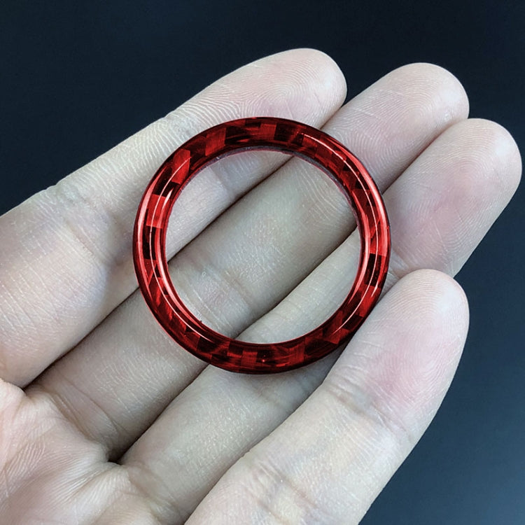 For BMW 3 Series E90 Carbon Fiber Car One-button Start Decorative Sticker, Left and Right Drive(Red) - Car Interior Mouldings by buy2fix | Online Shopping UK | buy2fix