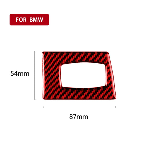 For BMW 3 Series E90 Carbon Fiber Car Ignition Switch Key Hole Decoration Sticker, Left Drive (Red) - Car Interior Mouldings by buy2fix | Online Shopping UK | buy2fix