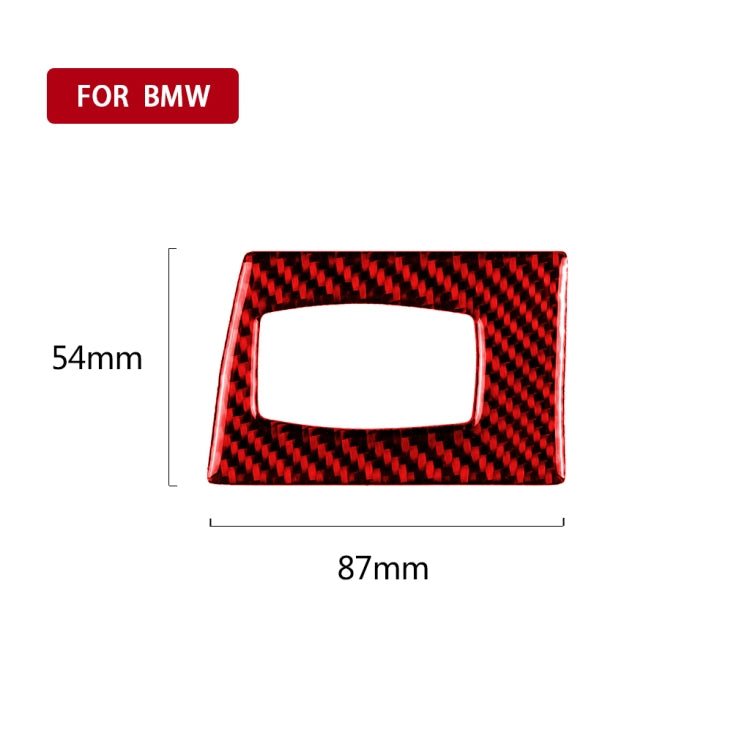 For BMW 3 Series E90 Carbon Fiber Car Ignition Switch Key Hole Decoration Sticker, Right Drive (Red) - Car Interior Mouldings by buy2fix | Online Shopping UK | buy2fix