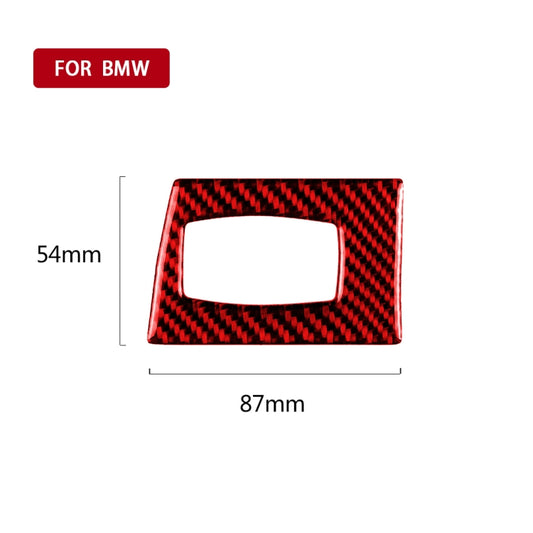 For BMW 3 Series E90 Carbon Fiber Car Ignition Switch Key Hole Decoration Sticker, Right Drive (Red) - Car Interior Mouldings by buy2fix | Online Shopping UK | buy2fix