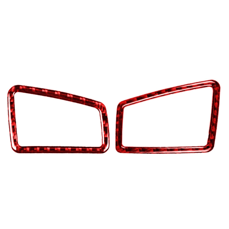 2 PCS Set for BMW 3 Series E90 Carbon Fiber Car Instrument Air Outlet Decorative Sticker,Left Drive (Red) - Car Interior Mouldings by buy2fix | Online Shopping UK | buy2fix
