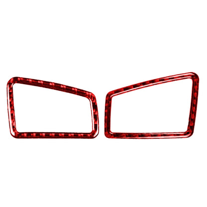 2 PCS Set for BMW 3 Series E90 Carbon Fiber Car Instrument Air Outlet Decorative Sticker,Left Drive (Red) - Car Interior Mouldings by buy2fix | Online Shopping UK | buy2fix