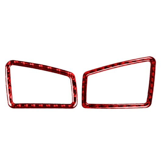 2 PCS Set for BMW 3 Series E90 Carbon Fiber Car Instrument Air Outlet Decorative Sticker,Left Drive (Red) - Car Interior Mouldings by buy2fix | Online Shopping UK | buy2fix