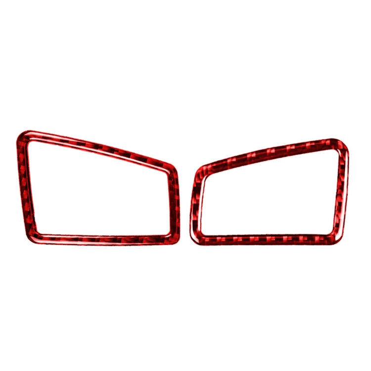 2 PCS Set for BMW 3 Series E90 Carbon Fiber Car Instrument Air Outlet Decorative Sticker,Right Drive (Red) - Car Interior Mouldings by buy2fix | Online Shopping UK | buy2fix