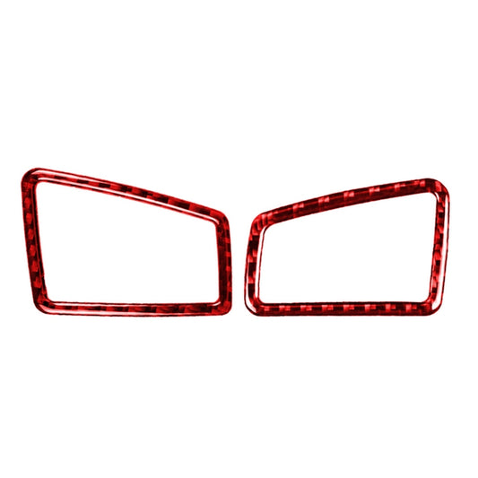 2 PCS Set for BMW 3 Series E90 Carbon Fiber Car Instrument Air Outlet Decorative Sticker,Right Drive (Red) - Car Interior Mouldings by buy2fix | Online Shopping UK | buy2fix