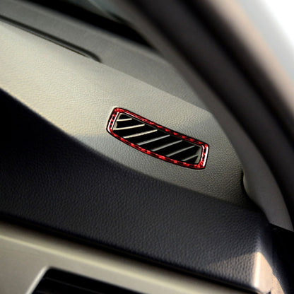 2 PCS Set for BMW 3 Series E90 Carbon Fiber Car Instrument Air Outlet Decorative Sticker,Right Drive (Red) - Car Interior Mouldings by buy2fix | Online Shopping UK | buy2fix