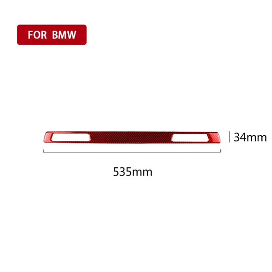 For BMW 3 Series E90 CarBon Fiber Car Water Cup Strip Decorative Sticker,Left Drive(Red) - Car Interior Mouldings by buy2fix | Online Shopping UK | buy2fix