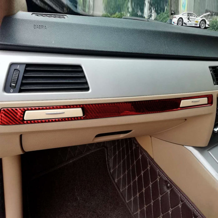 For BMW 3 Series E90 CarBon Fiber Car Water Cup Strip Decorative Sticker,Right Drive (Red) - Car Interior Mouldings by buy2fix | Online Shopping UK | buy2fix