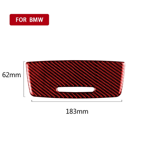 For BMW 3 Series E90 Carbon Fiber Car Ashtray Panel Decorative Sticker (Red) - Car Interior Mouldings by buy2fix | Online Shopping UK | buy2fix