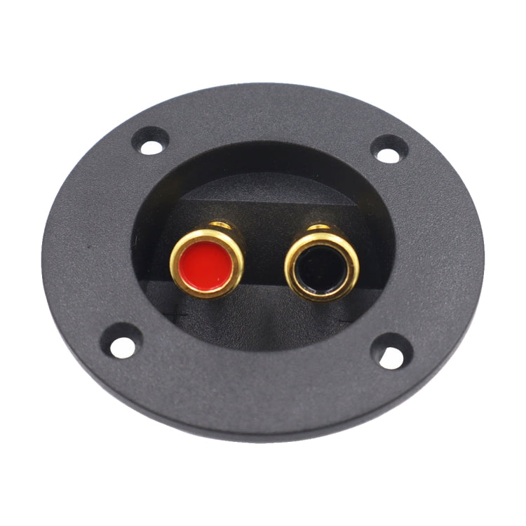 2 in 1 / Set Car Double Binding Round Gold Plate Push Spring Loaded Jacks Speaker Box - Booster Cable & Clip by buy2fix | Online Shopping UK | buy2fix