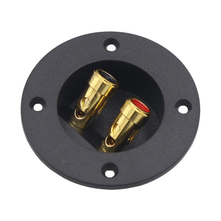 2 in 1 / Set Car Double Binding Round Gold Plate Push Spring Loaded Jacks Speaker Box - Booster Cable & Clip by buy2fix | Online Shopping UK | buy2fix