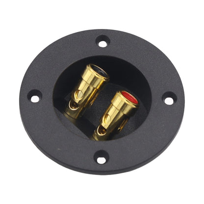 2 in 1 / Set Car Double Binding Round Gold Plate Push Spring Loaded Jacks Speaker Box - Booster Cable & Clip by buy2fix | Online Shopping UK | buy2fix