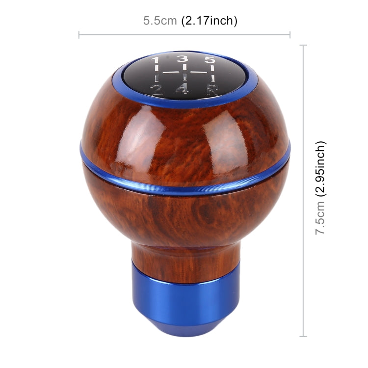 Universal Car Wood Texture Metal Gear Shift Knob (Blue) - Shift Knob by buy2fix | Online Shopping UK | buy2fix