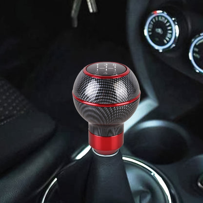 Universal Car Carbon Fiber Texture Metal Gear Shift Knob (Red) - Shift Knob by buy2fix | Online Shopping UK | buy2fix