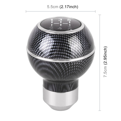 Universal Car Carbon Fiber Texture Metal Gear Shift Knob (Silver) - Shift Knob by buy2fix | Online Shopping UK | buy2fix