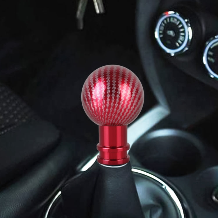 Universal Car Carbon Fiber Texture Metal Gear Shift Knob (Red) - Shift Knob by buy2fix | Online Shopping UK | buy2fix