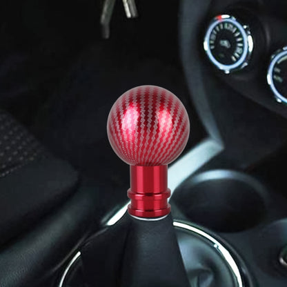 Universal Car Carbon Fiber Texture Metal Gear Shift Knob (Red) - Shift Knob by buy2fix | Online Shopping UK | buy2fix