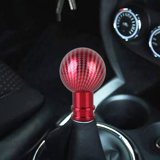 Universal Car Carbon Fiber Texture Metal Gear Shift Knob (Red) - Shift Knob by buy2fix | Online Shopping UK | buy2fix