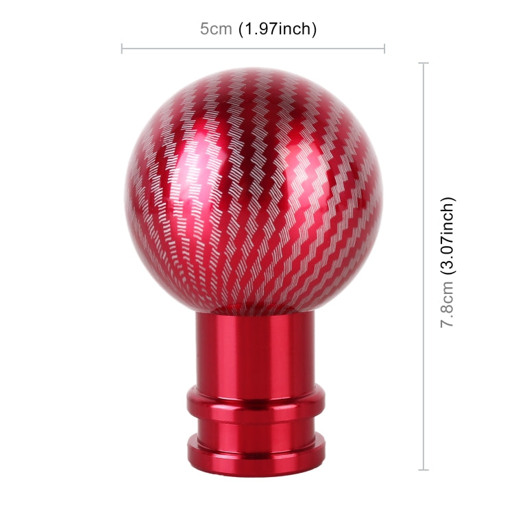 Universal Car Carbon Fiber Texture Metal Gear Shift Knob (Red) - Shift Knob by buy2fix | Online Shopping UK | buy2fix
