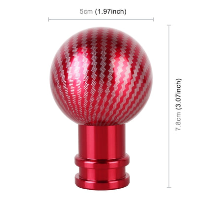 Universal Car Carbon Fiber Texture Metal Gear Shift Knob (Red) - Shift Knob by buy2fix | Online Shopping UK | buy2fix