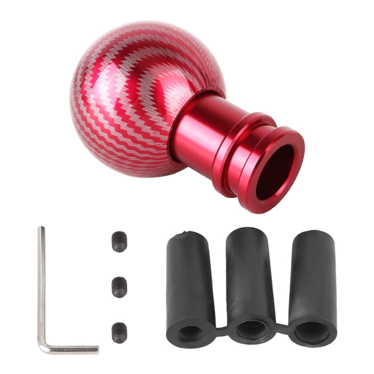 Universal Car Carbon Fiber Texture Metal Gear Shift Knob (Red) - Shift Knob by buy2fix | Online Shopping UK | buy2fix