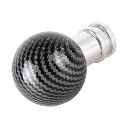 Universal Car Carbon Fiber Texture Metal Gear Shift Knob (Silver Black) - Shift Knob by buy2fix | Online Shopping UK | buy2fix