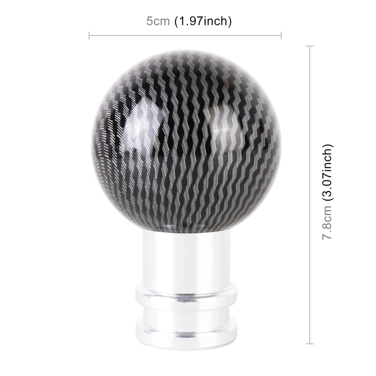 Universal Car Carbon Fiber Texture Metal Gear Shift Knob (Silver Black) - Shift Knob by buy2fix | Online Shopping UK | buy2fix