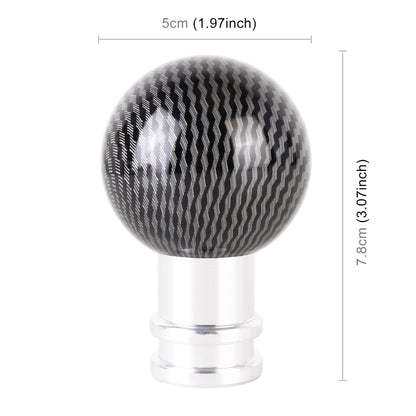Universal Car Carbon Fiber Texture Metal Gear Shift Knob (Silver Black) - Shift Knob by buy2fix | Online Shopping UK | buy2fix