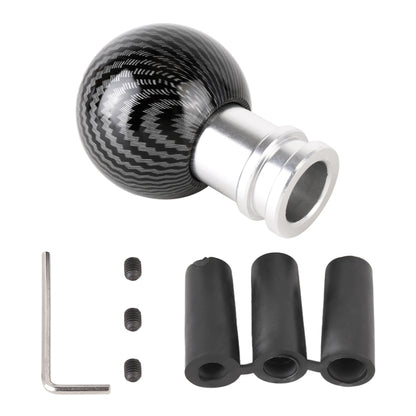 Universal Car Carbon Fiber Texture Metal Gear Shift Knob (Silver Black) - Shift Knob by buy2fix | Online Shopping UK | buy2fix