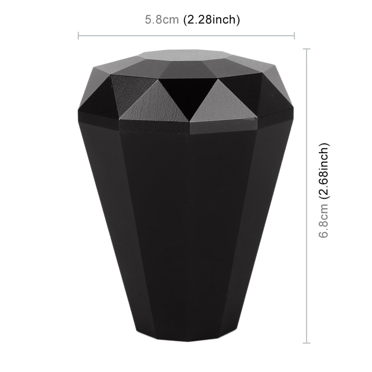 Universal Car Diamond Shape Metal Gear Shift Knob (Black) by buy2fix