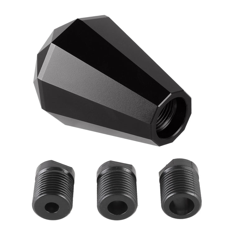 Universal Car Diamond Shape Metal Gear Shift Knob (Black) by buy2fix