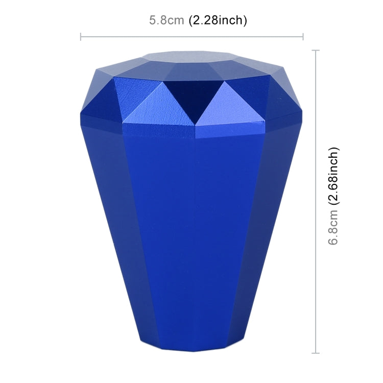 Universal Car Diamond Shape Metal Gear Shift Knob (Blue) - In Car by buy2fix | Online Shopping UK | buy2fix