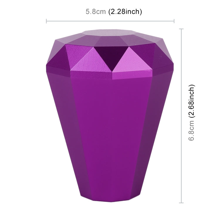 Universal Car Diamond Shape Metal Gear Shift Knob (Purple) - Shift Knob by buy2fix | Online Shopping UK | buy2fix