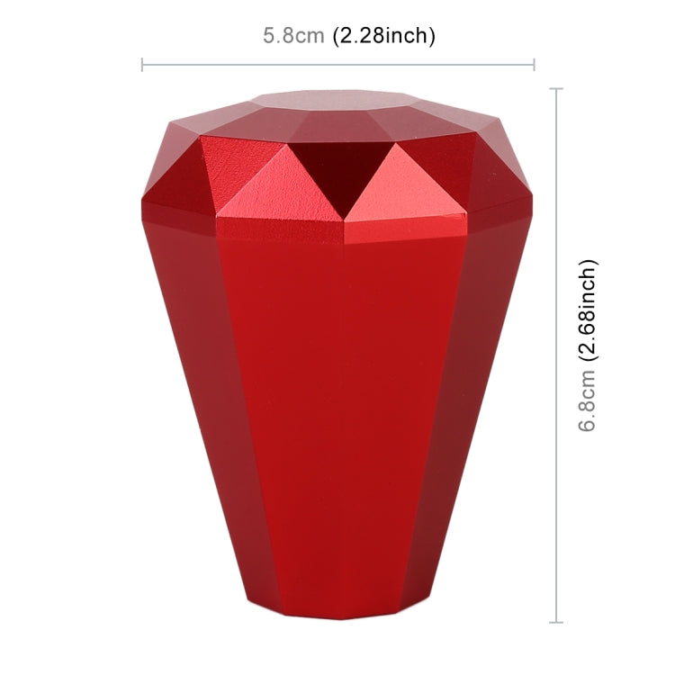 Universal Car Diamond Shape Metal Gear Shift Knob (Red) - Shift Knob by buy2fix | Online Shopping UK | buy2fix