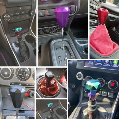 Universal Car Diamond Shape Metal Gear Shift Knob (Red) - Shift Knob by buy2fix | Online Shopping UK | buy2fix