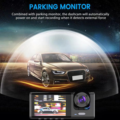 A1 3-lens Video HD Night Vision Car Driving Recorder, with Rear View Camera - Car DVRs by buy2fix | Online Shopping UK | buy2fix