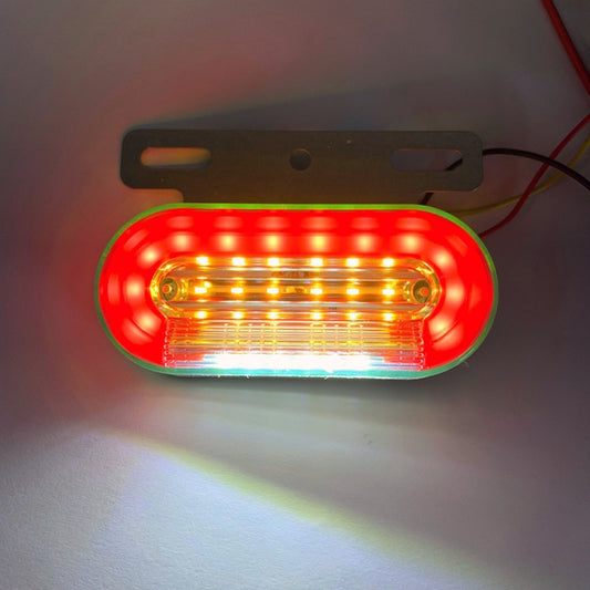 2 PCS 12V 12LED Car Oval Side Lamp(Red Light) - Warning Lights by buy2fix | Online Shopping UK | buy2fix