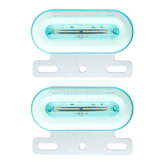 2 PCS 12V 12LED Car Oval Side Lamp(White Light) - Warning Lights by buy2fix | Online Shopping UK | buy2fix