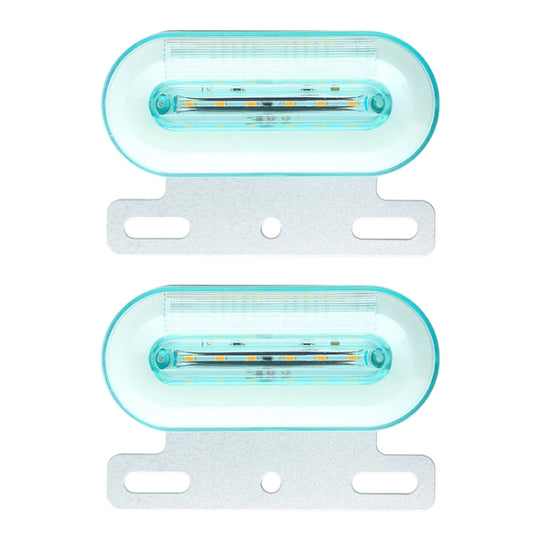 2 PCS 24V 12LED Car Oval Side Lamp (White Light)