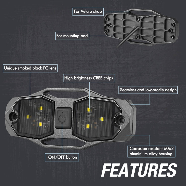 For UTV ATV Polaris RZR Golf Cart Motorcycle LED Guard Bar Light - Headlights by buy2fix | Online Shopping UK | buy2fix