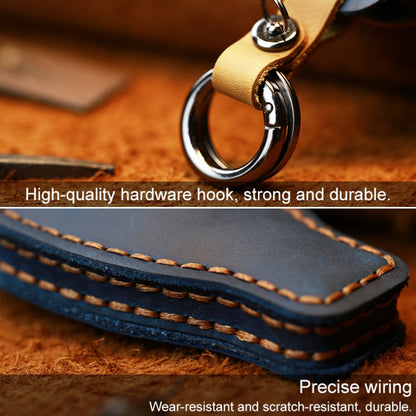 For Mercedes-Benz Old Style Car Cowhide Leather Key Protective Cover Key Case (Brown) - Car Key Cases by buy2fix | Online Shopping UK | buy2fix