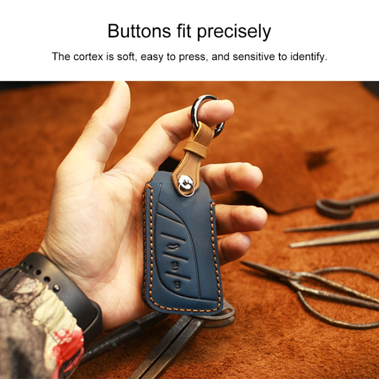 For Lexus New Style Car Cowhide Leather Key Protective Cover Key Case (Blue) by buy2fix