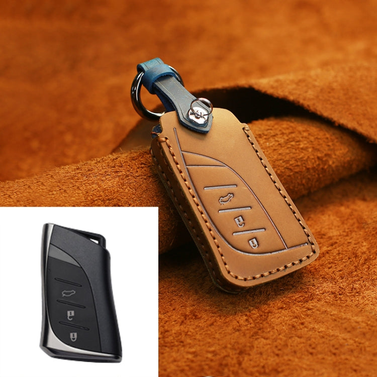 For Lexus New Style Car Cowhide Leather Key Protective Cover Key Case (Brown) - Car Key Cases by buy2fix | Online Shopping UK | buy2fix