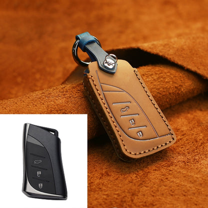 For Lexus New Style Car Cowhide Leather Key Protective Cover Key Case (Brown) - Car Key Cases by buy2fix | Online Shopping UK | buy2fix